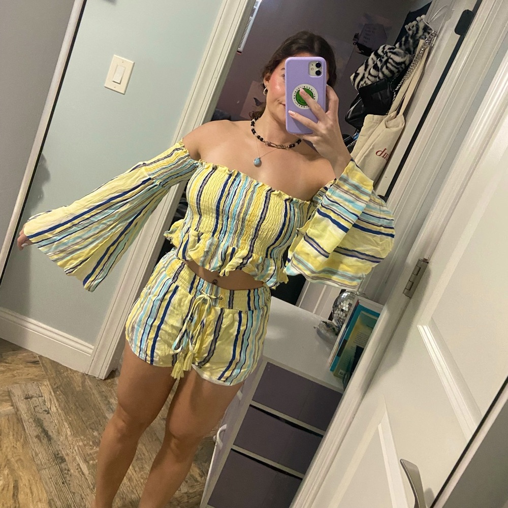Multi-Colored Two-Piece Short & Top Set